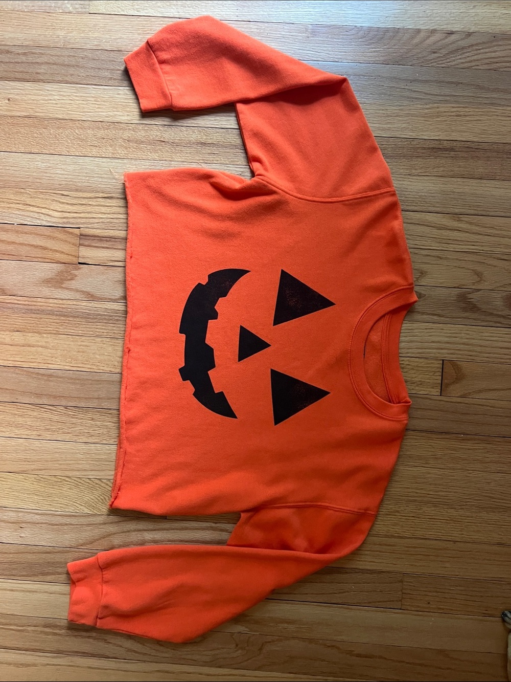 Freeze Orange Pumpkin Face Kids Sweatshirt Costume